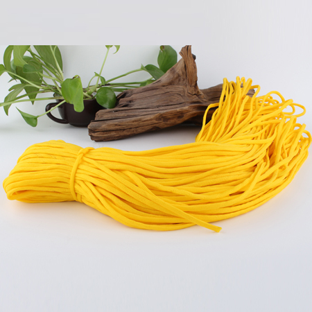 Paracord Kordel UNI SONNENGELB einfärbig 4mm 100m/ Bund  