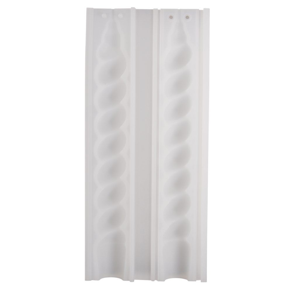 Silikon-Gießform Stabkerze gedreht ø 2cm Höhe 19,5cm 2-teilig Silikon-Gießform Stabkerze gedreht ø 2cm Höhe 19,5cm 2-teilig