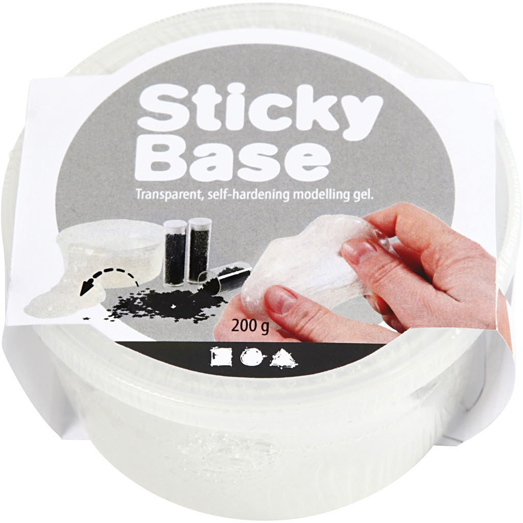 Sticky Base- modellierbare Klebeknete ,200g transparent