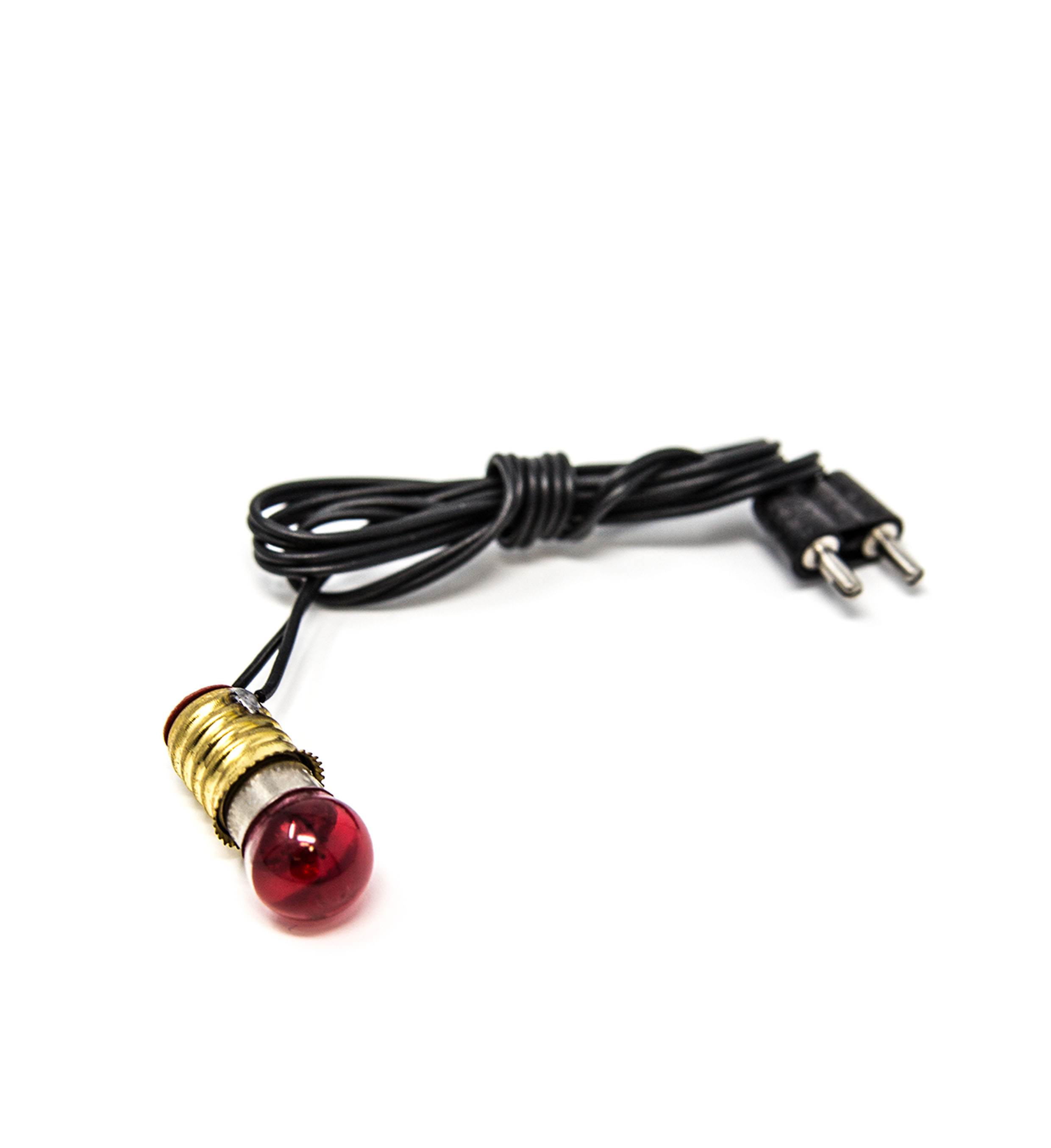 Krippenbeleuchtung Kugellampe mit Kabel und Stecker, rot