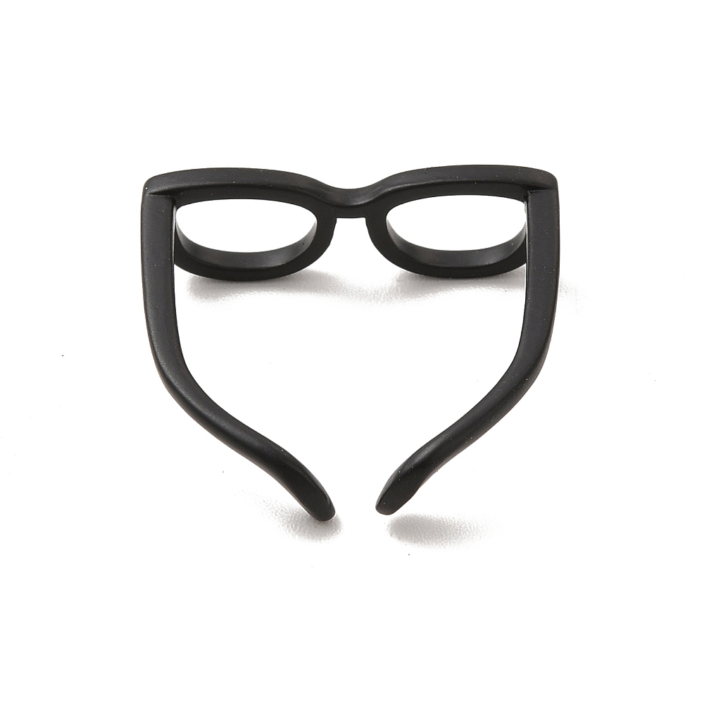 Miniatur Brillengestell aus Metall schwarz 17mm 1 Stück 