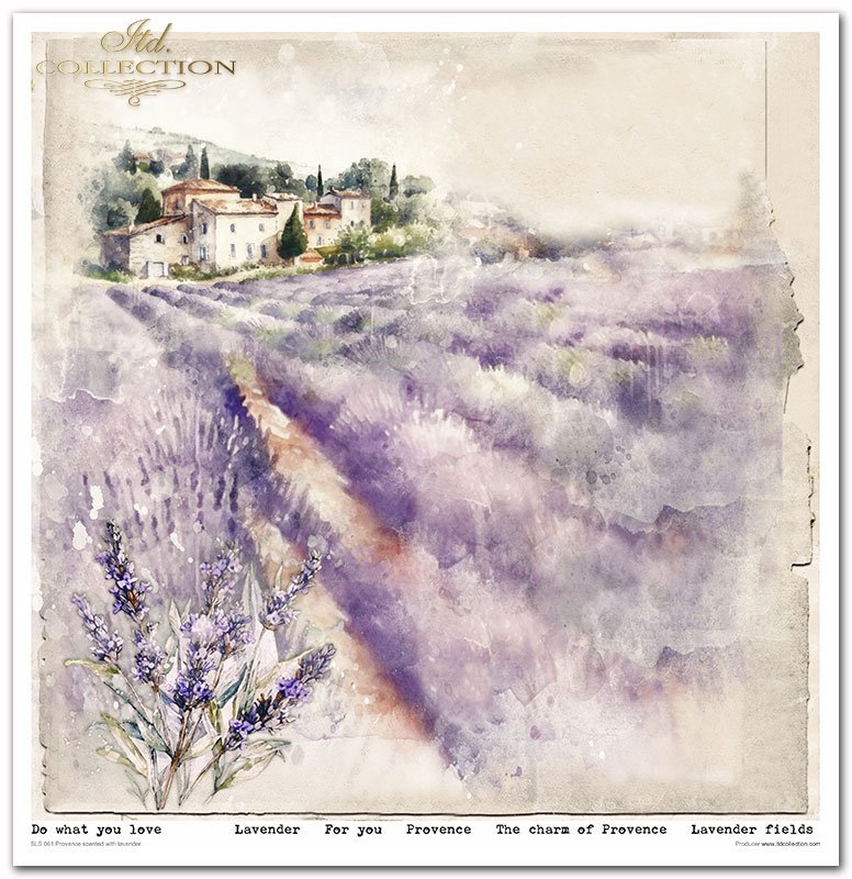 Scrapbookingpapier Set Provence scented with lavender 310x320 mm 11 Blatt