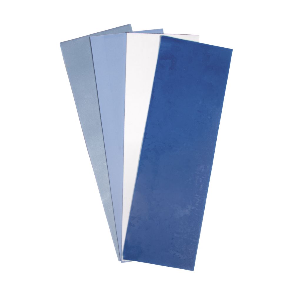Wachsfolie Blau-Töne 20x6,5cm 4 Farben sort. SB-Btl 4Stück