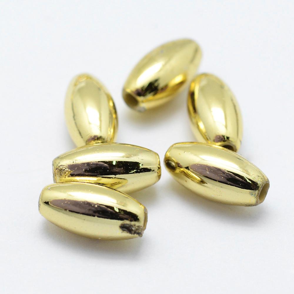 Wachsolive 6x3mm glänzend,100 Stück/Dose , Wachperle Olive Goldperle