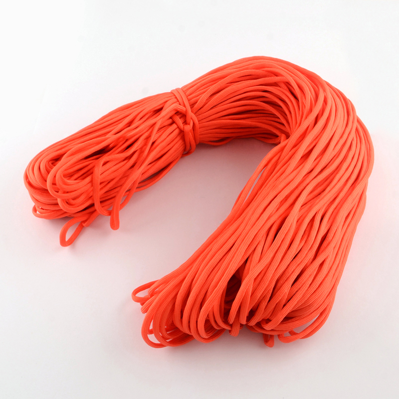 Paracord Kordel UNI SIGNALROT einfärbig 4mm 6,4m/ Bund 