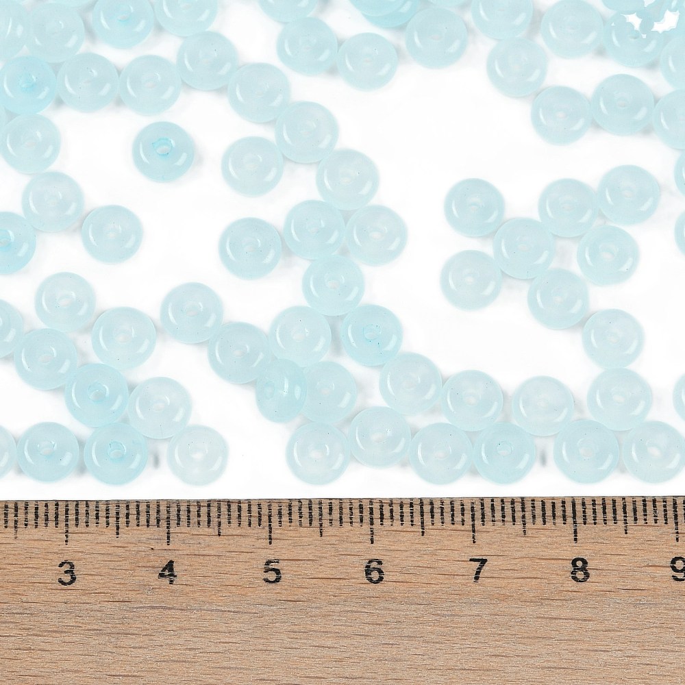 Glasperlen Donut Rondell transluscent Pastell 6,5x3mm 100 Stück Glasperlen Donut Rondell transluscent Pastell 6,5x3mm 100 Stück