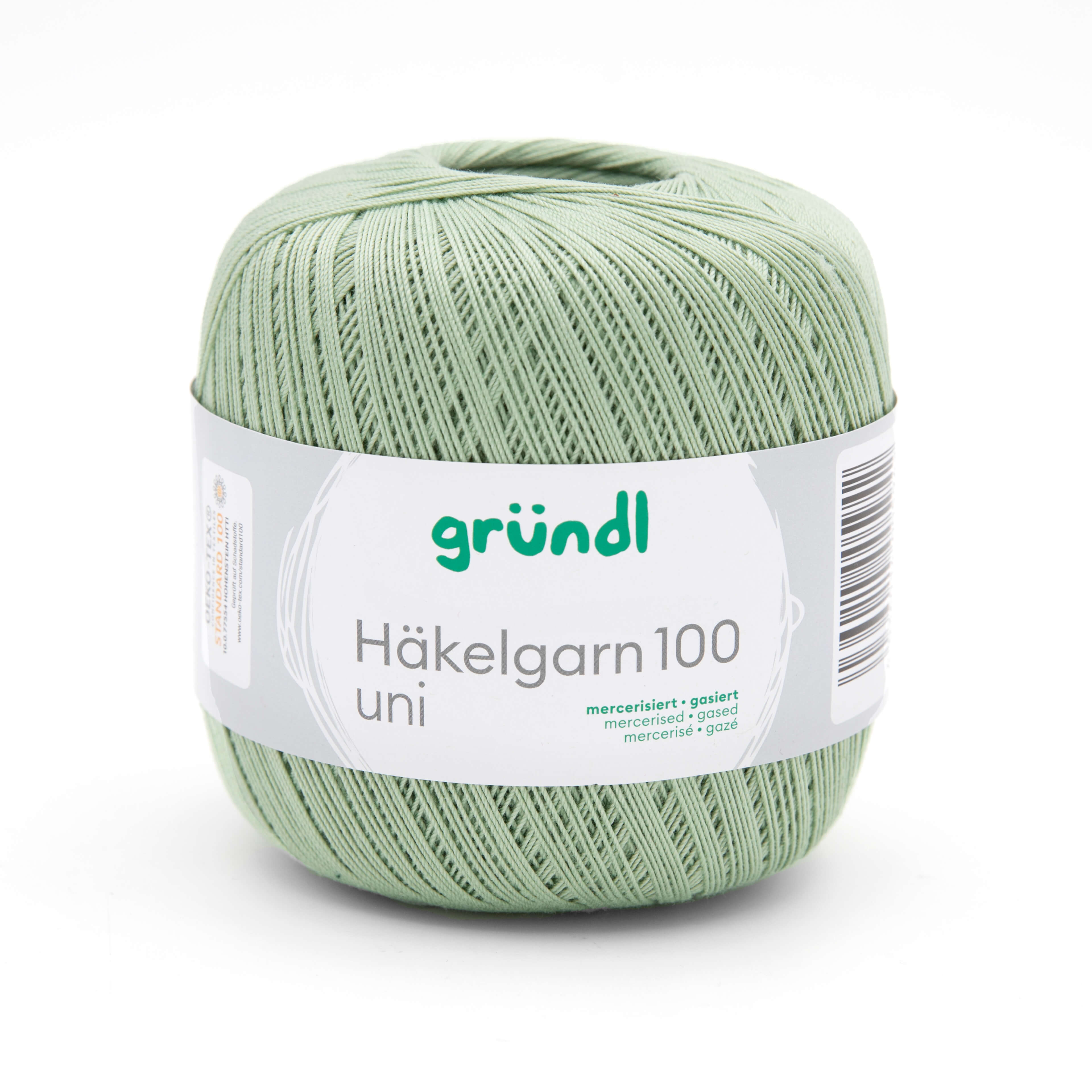 Gründl Häkelgarn 100 pistazie mercerisiert gasiert 100% Baumwolle 100g/566m Gründl Häkelgarn 100 pistazie mercerisiert gasiert 100% Baumwolle 100g/566m