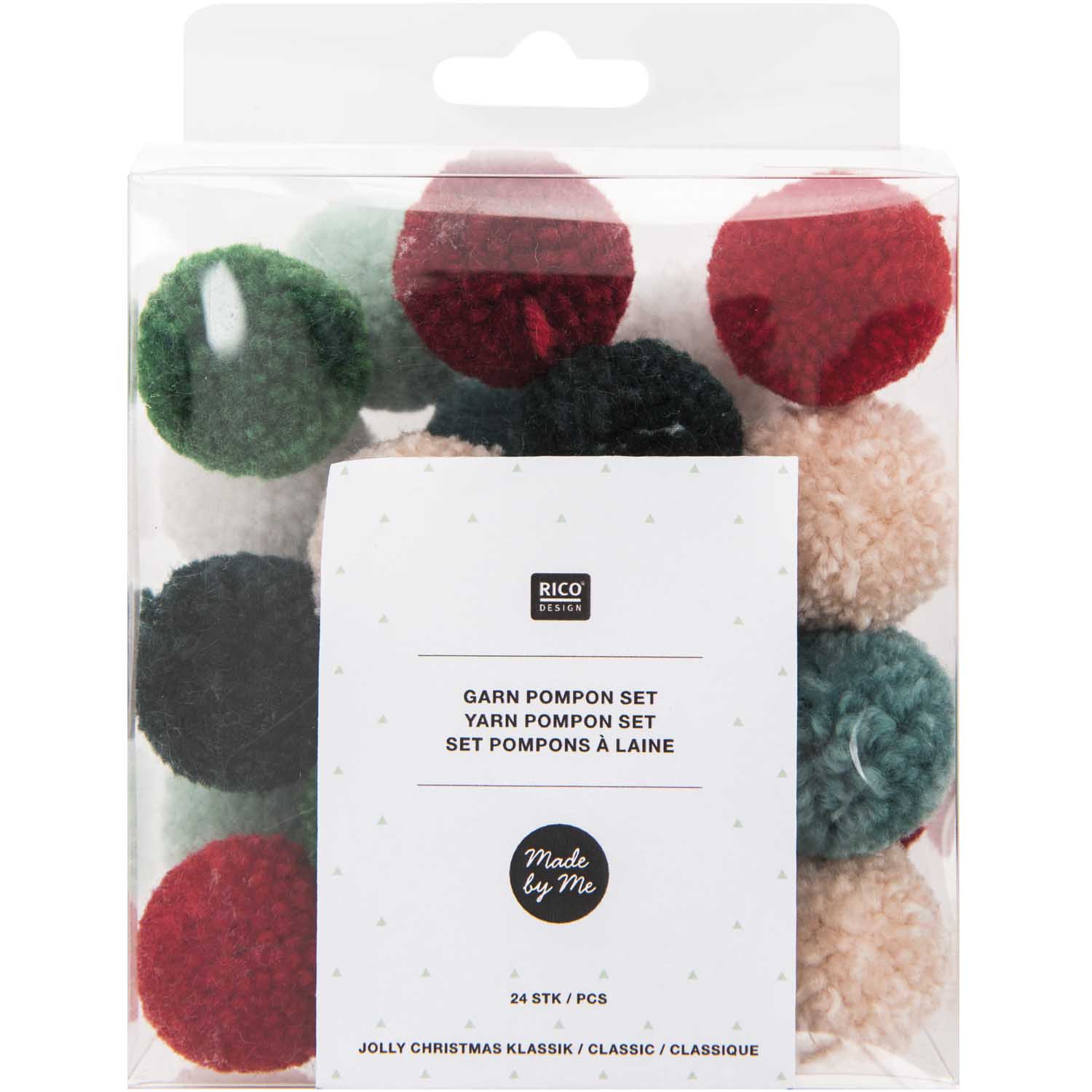 Garn Pompon Set 24 Stück 30mm