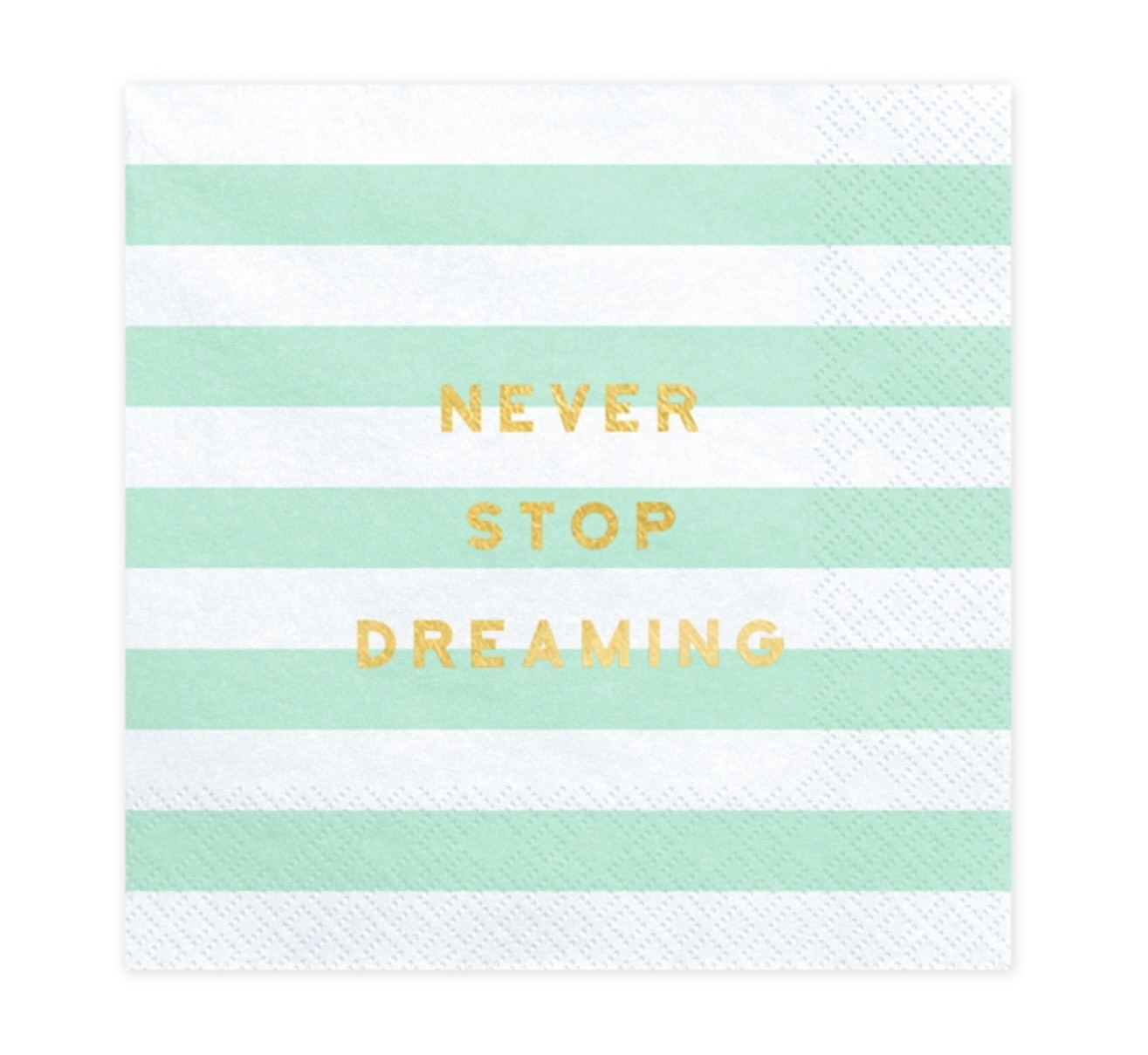 Papierservietten Never Stop Dreaming mint Napkins 33x33cm 20 Stück