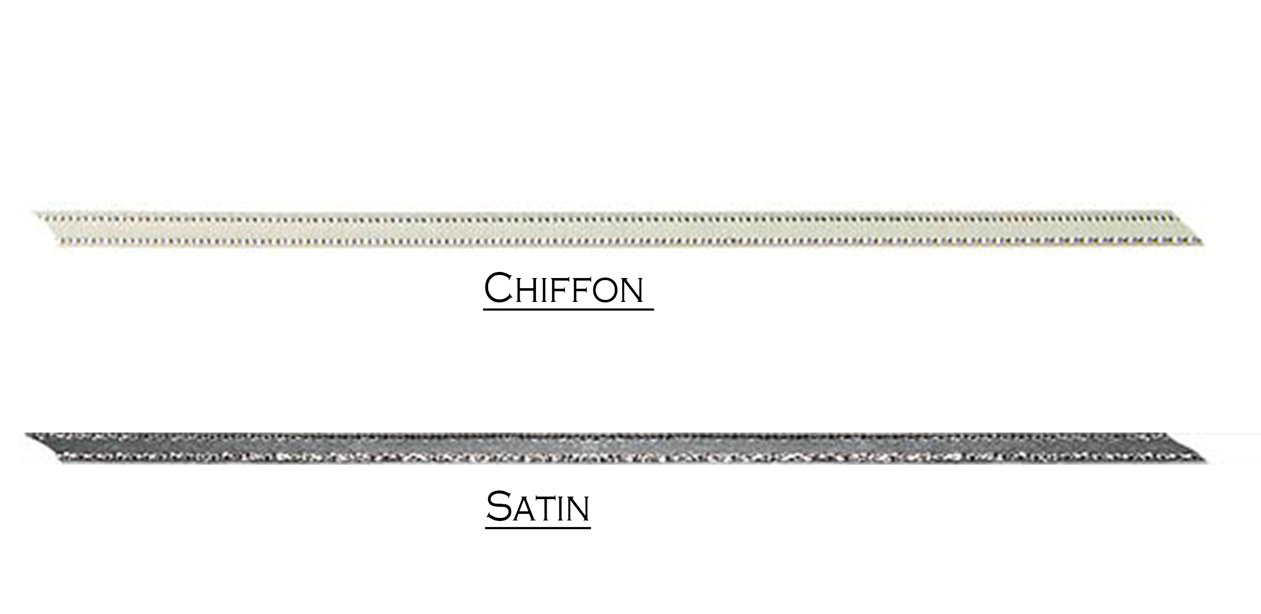 Silberrand Band Chiffon oder Satin 3mm per Meter