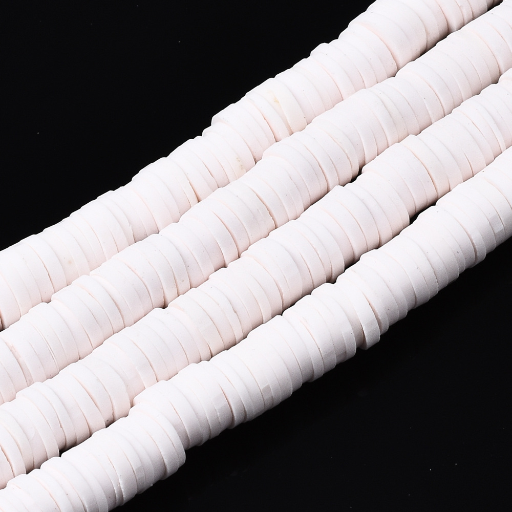 Heishi-Perlen Polymerclay Perlenscheiben 6x1mm 380-400Stk/Strang