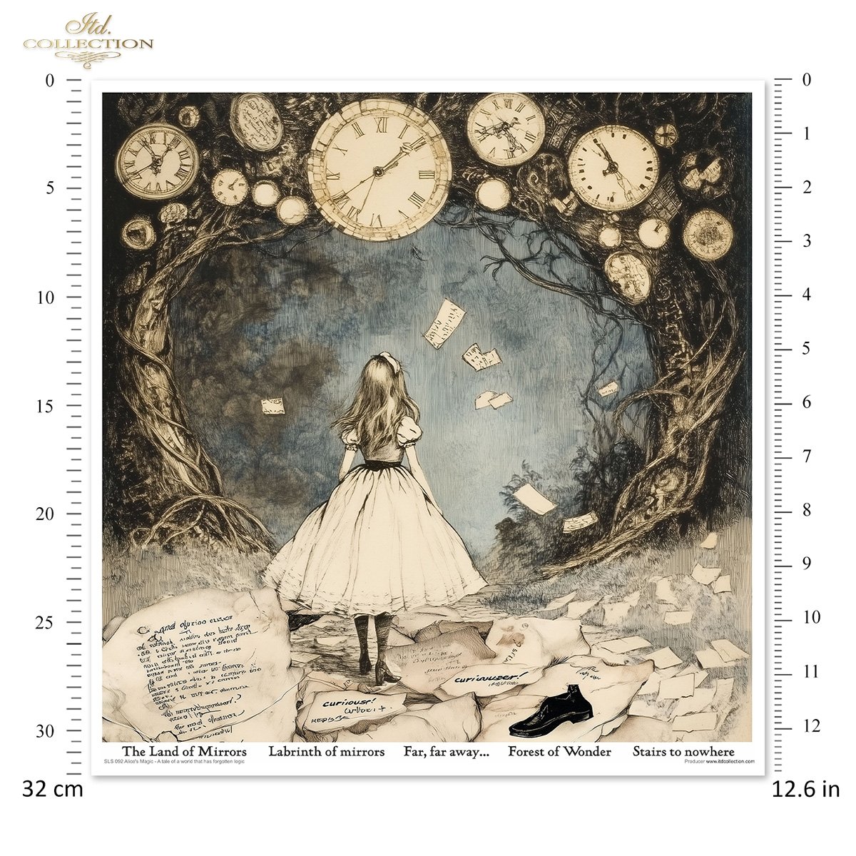 Designpapier-Set „Alice's Magic - A tale of a world that has forgotten logic vol. 2“ 310x320 mm 11 Blatt Designpapier-Set „Alice's Magic - A tale of a world that has forgotten logic vol. 2“ 310x320 mm 11 Blatt