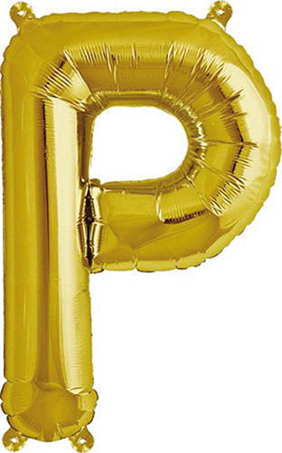 Foil Balloons Folienballone Alphabet ABC Buchstaben Zahlen gold 14"