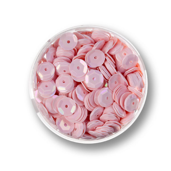 Pailletten rosa opak 30g 4000 Stück 6mm Paillettenschüssel Sequins