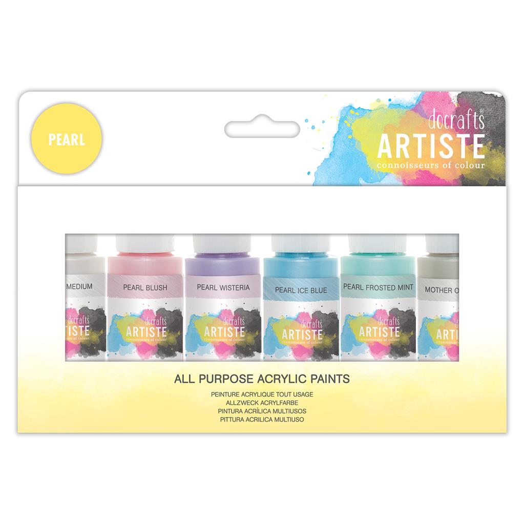 Artiste Acrylfarben Set pearlescent 6 Farben á 59ml