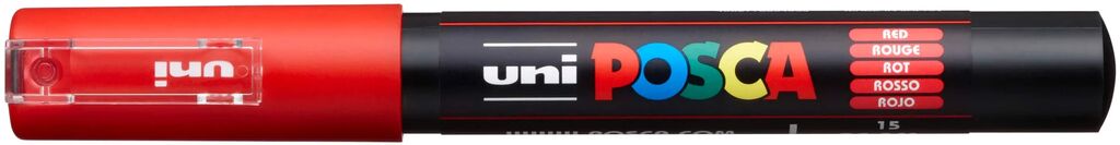 UNI POSCA Marker PC-1MC ROT extra feine Spitze 0,7 - 1 mm