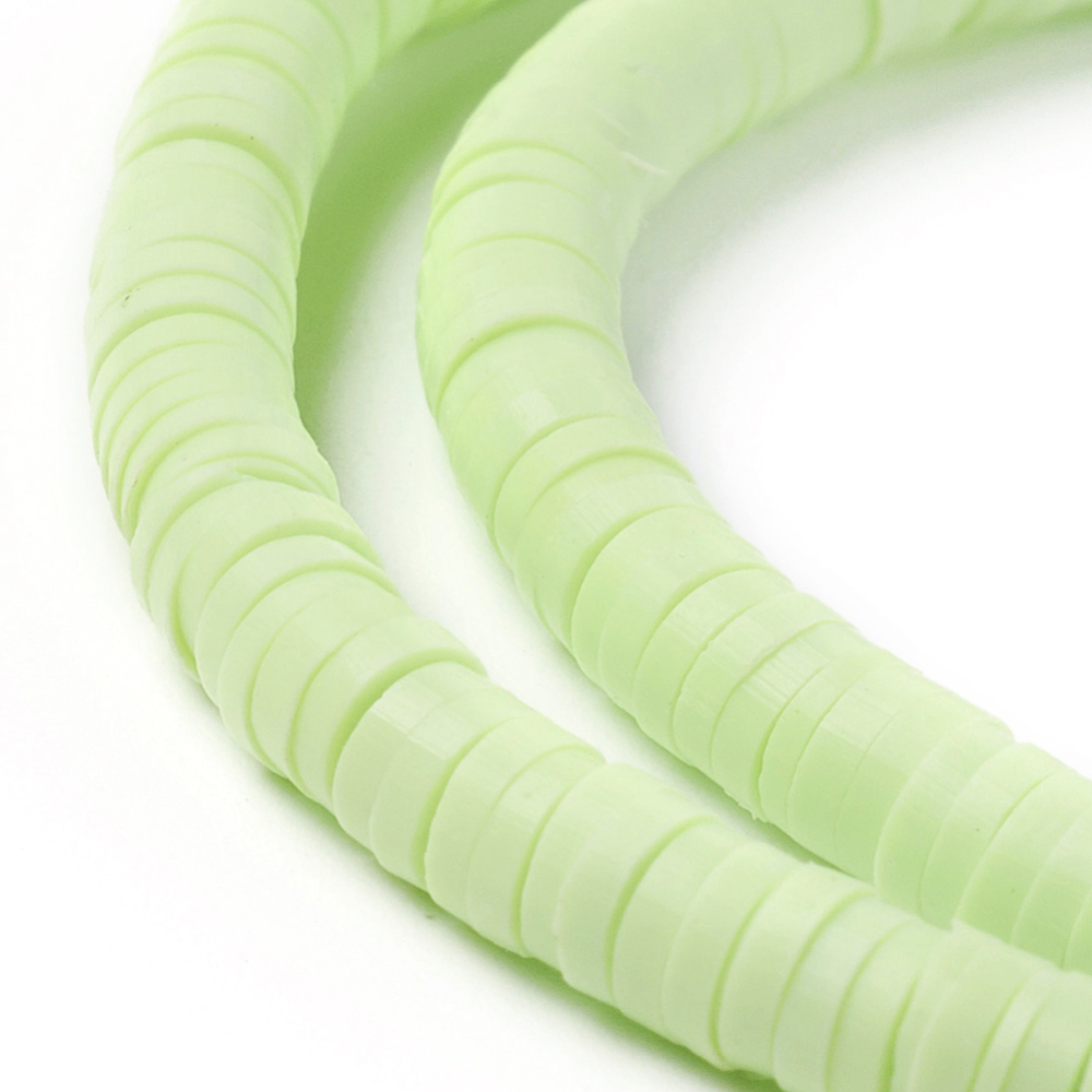 Heishi-Perlen Polymerclay Perlenscheiben 4x1mm 380-400Stk/Strang