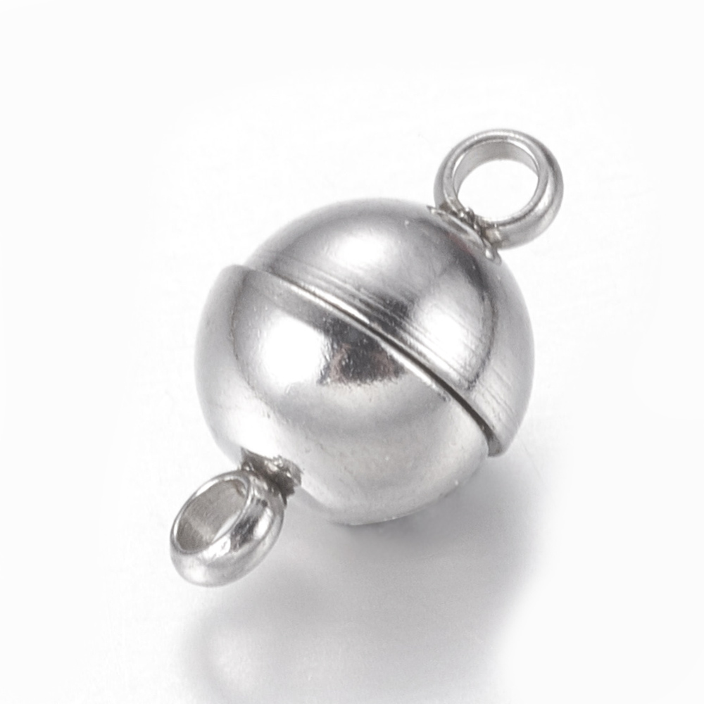 Kugel- Magnetverschluss aus Edelstahl rund 6mm 1 Stück Kugel- Magnetverschluss aus Edelstahl rund 6mm 1 Stück