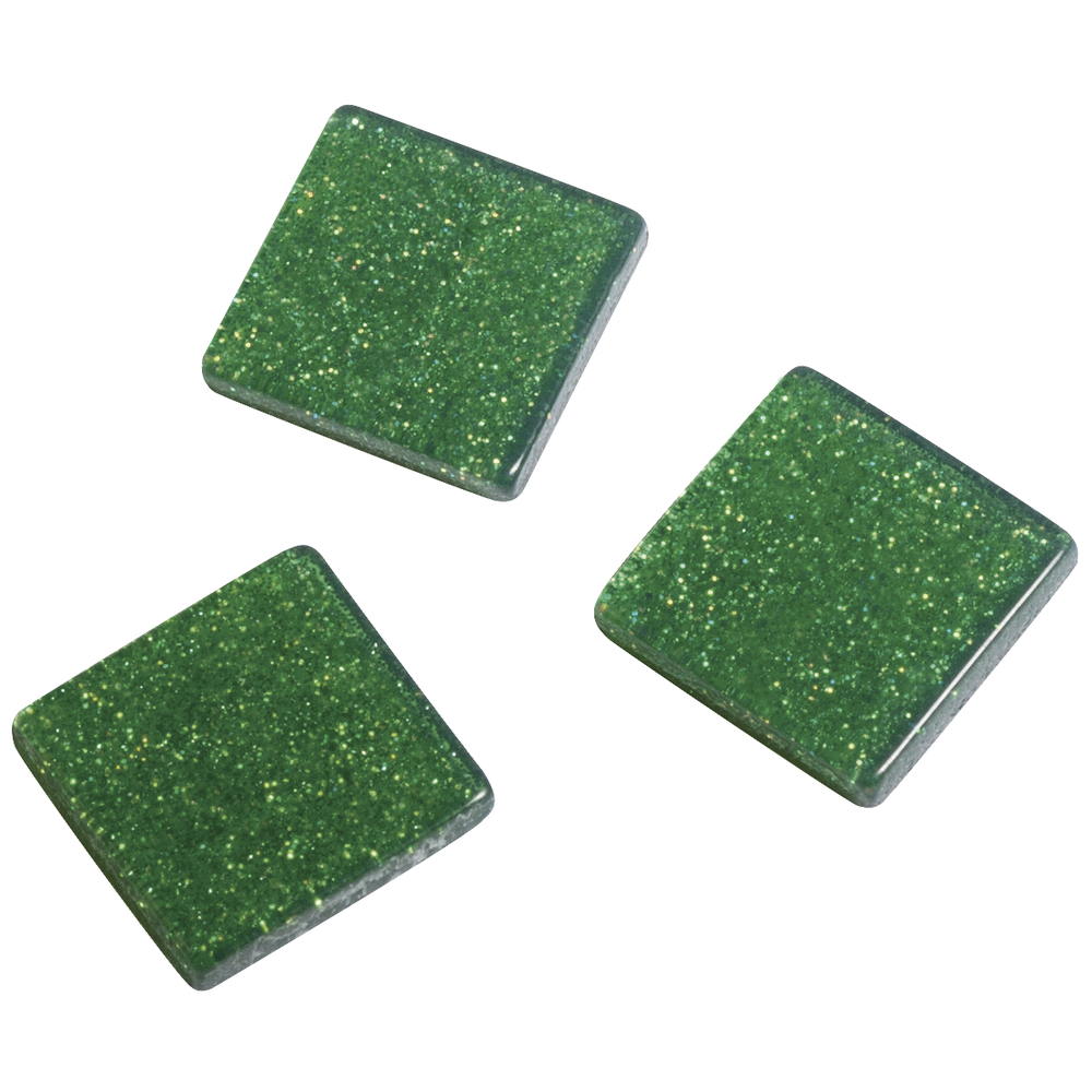 Acrylmosaik glitter wiesengrün 1x1cm, 50g/ca.205 Stk. Acryl-Mosaik