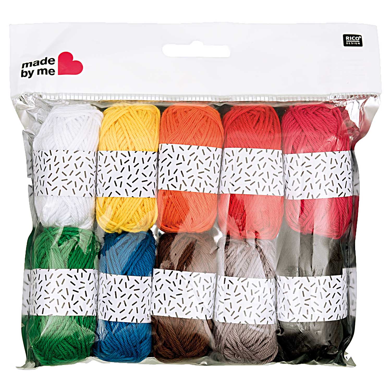 Woll-Minis bunt mix 10 Knäul á 10g/27m 100% Baumwolle