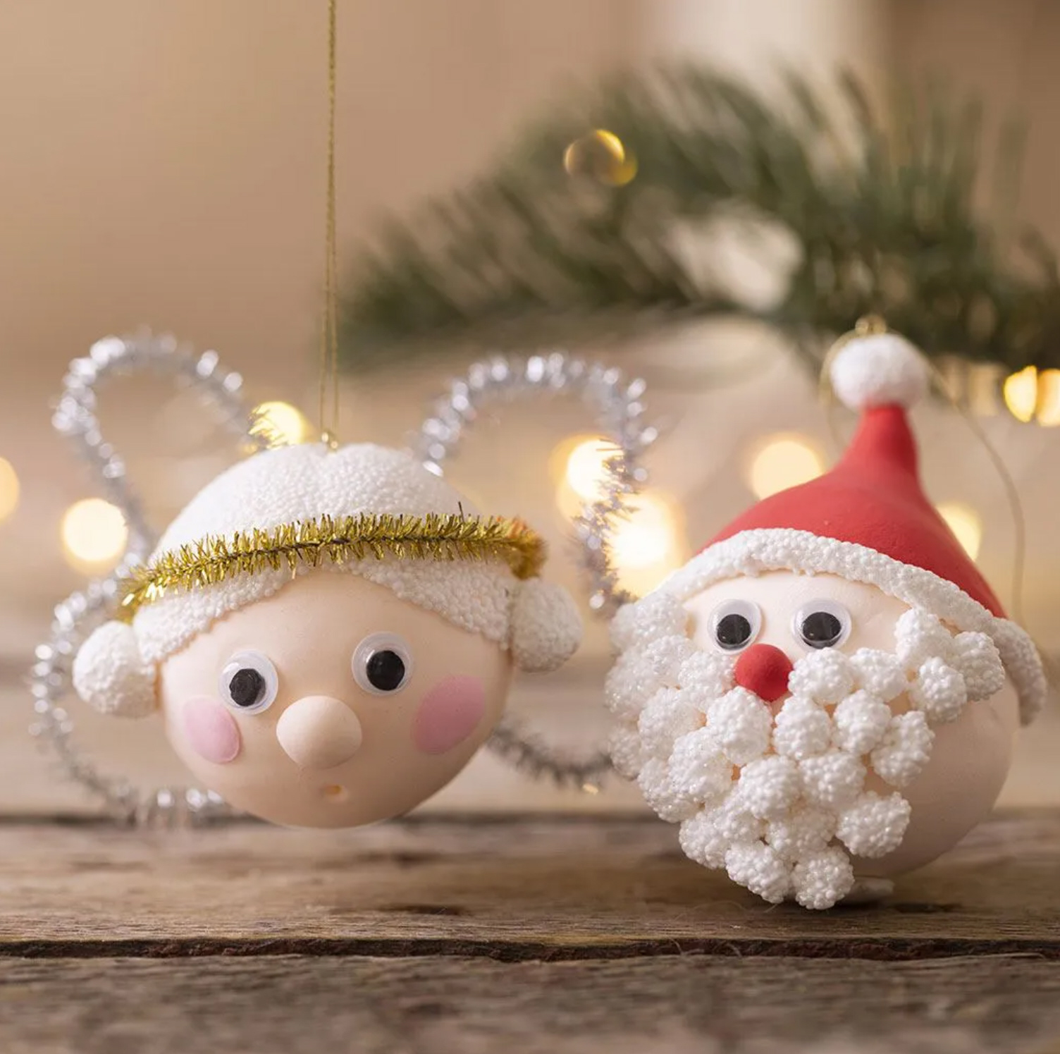 Mini Kreativ Set Weihnachtskugeln Weihnachtsmann Und Engel