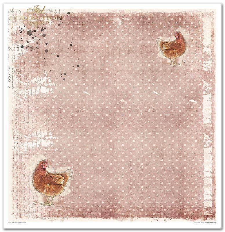 Scrapbookingpapier Set Ostern Around the farm 310x320 mm 11 Blatt