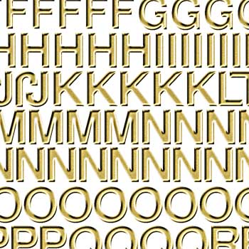 Shiny Outline Stickers Buchstaben Schrift Helvetica 10x23cm Bogen