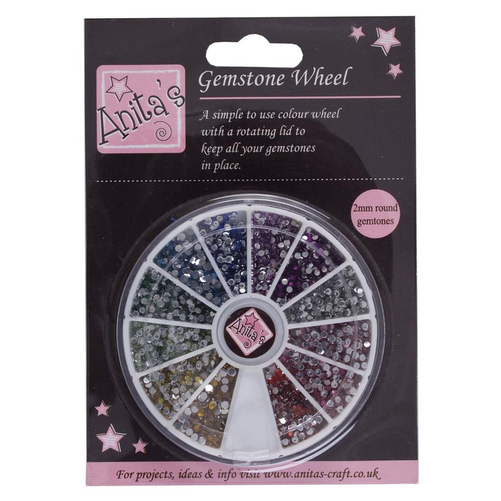 Gemstone Wheel Strasssteine 12 Farben 2mm