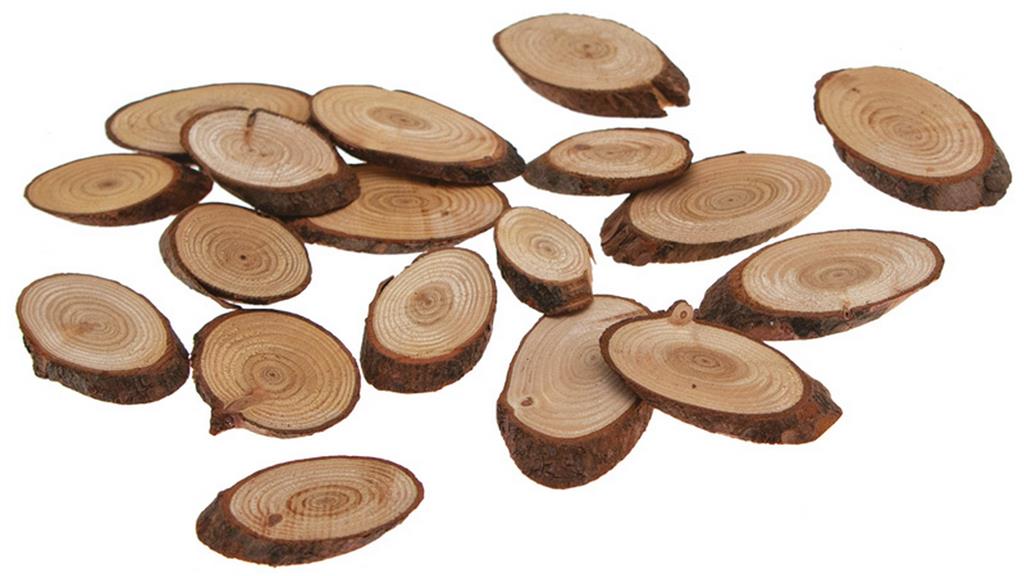 Holzscheiben 4-6cm natur oval 200g