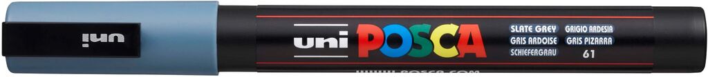 UNI POSCA Marker PC-3M SCHIEFERGRAU Rundspitze 0,9-1,3mm UNI POSCA Marker PC-3M SCHIEFERGRAU Rundspitze 0,9-1,3mm