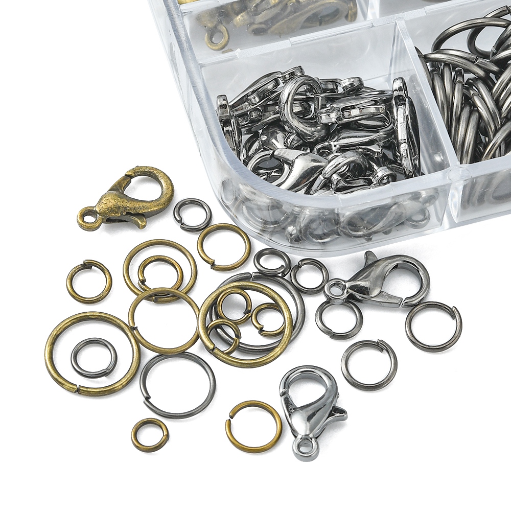 Karabinerverschlüsse Zwischenringe Schmuck-Set Karabinerverschlüsse Zwischenringe Schmuck-Set