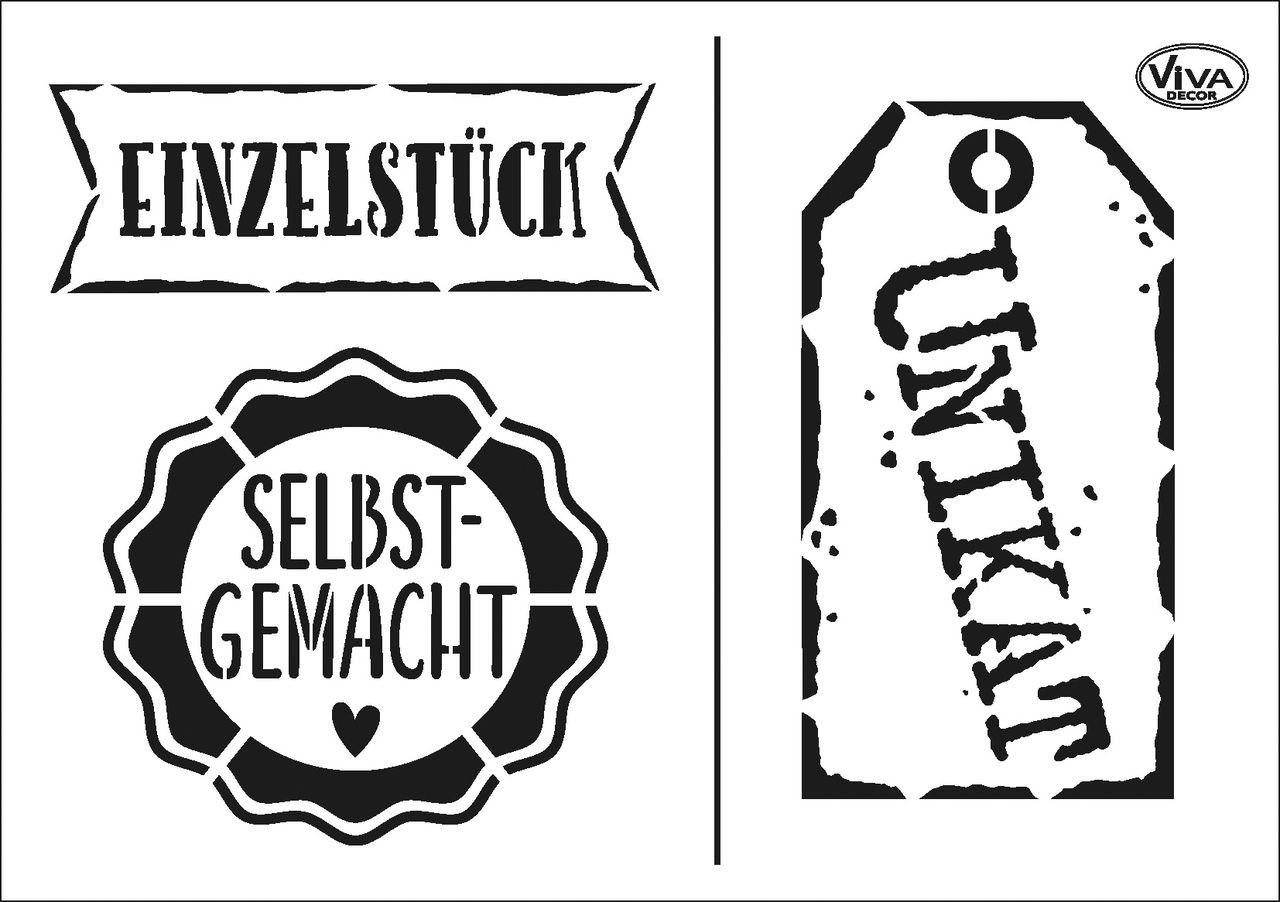 Universal-Schablone Einzelstück A5 20,5x14,5cm