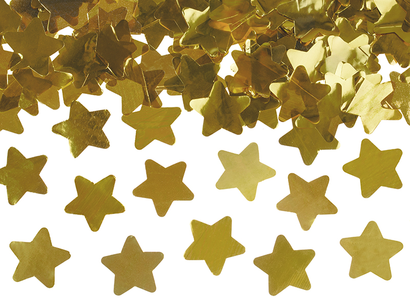 Konfettikanone Sterne gold Konfetti-Shooter Confetti Cannon, 60 cm 