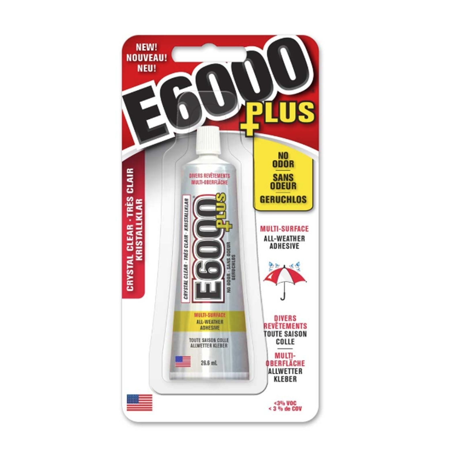 E6000 Plus Multi-Surface Glue 26,6ml Allwetterkleber geruchlos