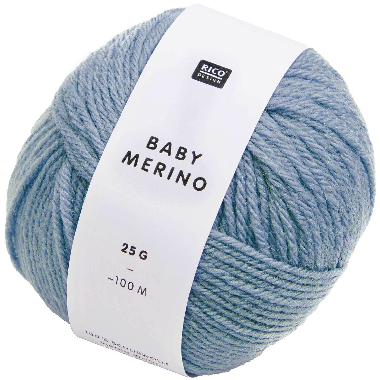 Rico Design Baby Merino BLAU 100% Schurwolle 25g 100m Rico Design Baby Merino BLAU 100% Schurwolle 25g 100m