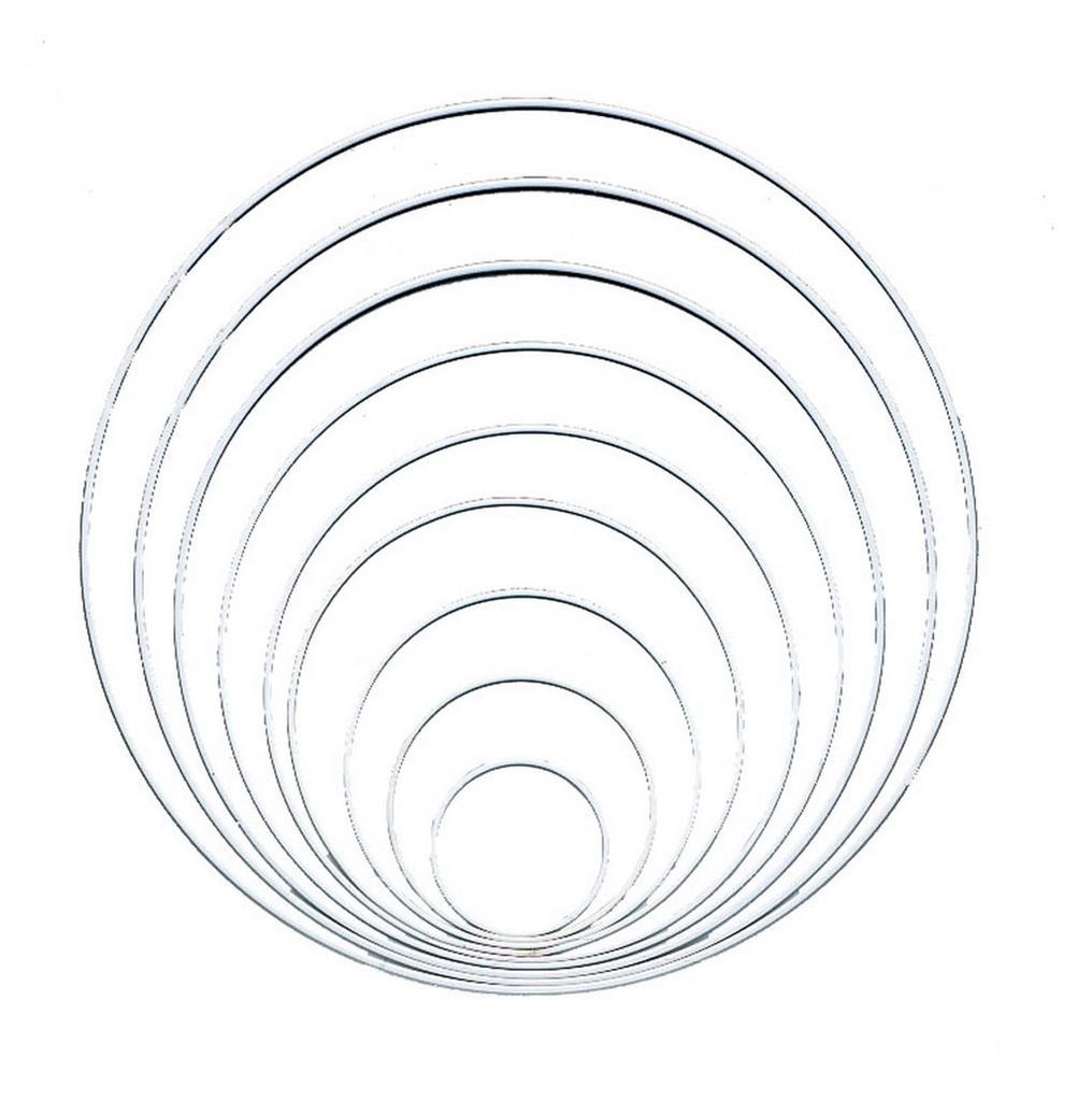 Metallringe  weiß beschichtet 25cm