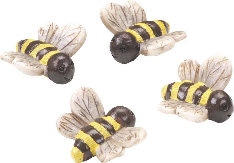 Mini Streuteile Bienen, 2cm, 4 Stk./Btl, Polyresin