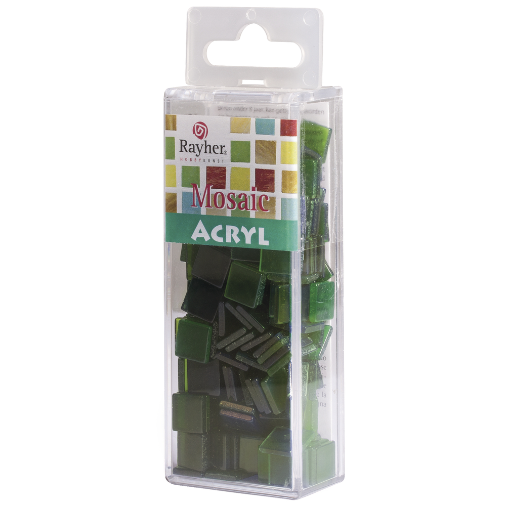 Acrylmosaik transparent jade, 1x1 cm, 50 g/ ca. 205 Stück Acryl-Mosaik