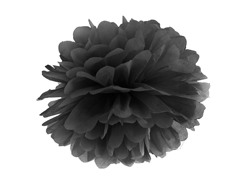 Tissue Pompom schwarz Löschpapier-Pompons