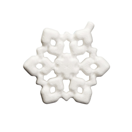 Styropor Schneeflocke Eiskristall 7,5cm 