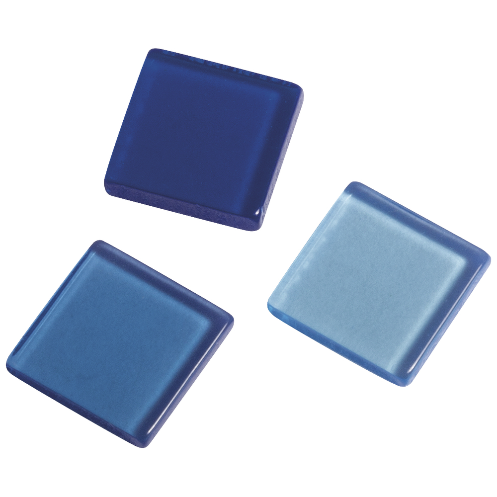 Acrylmosaik transparent azurblau, 1x1 cm, 50 g/ ca. 205 Stück Acryl-Mosaik