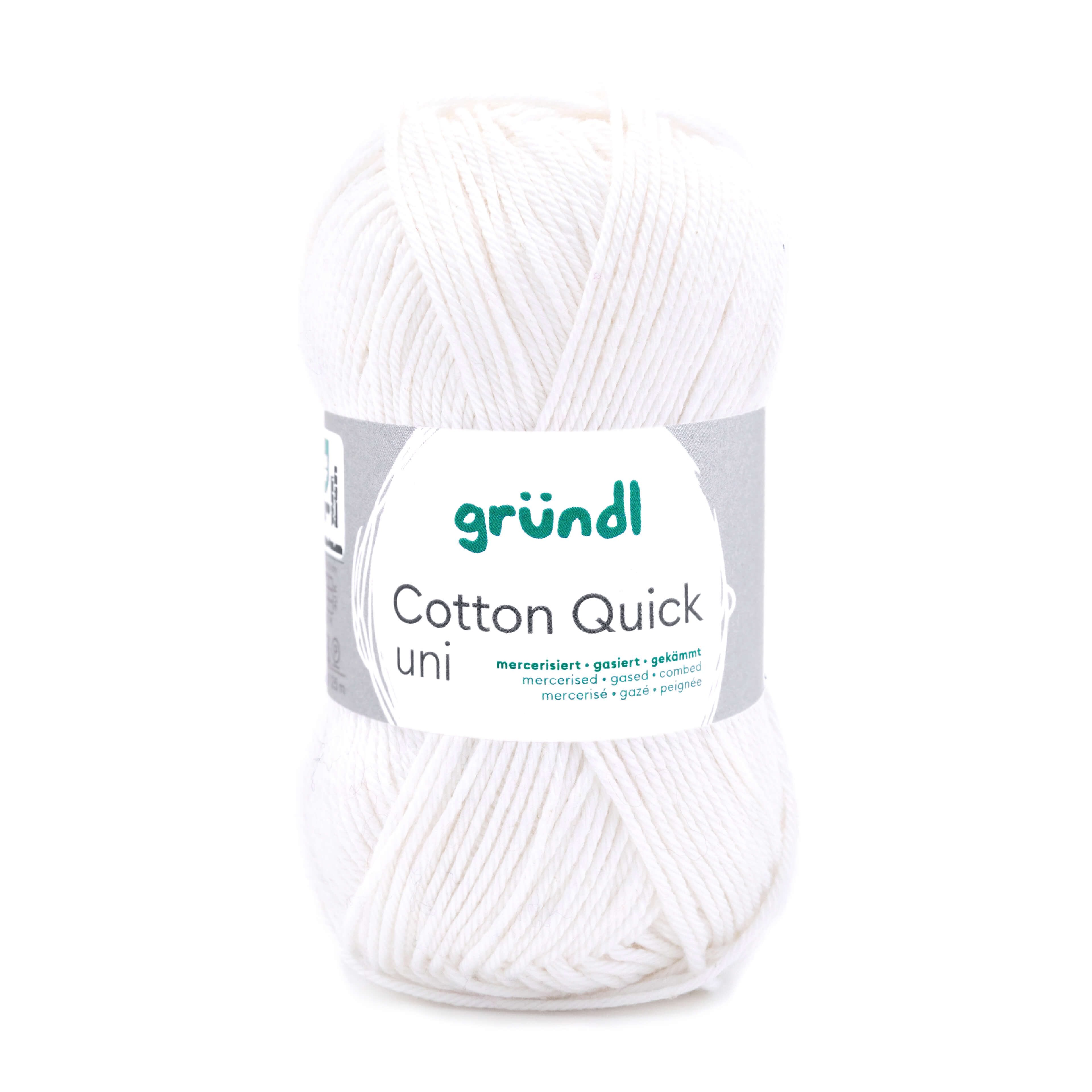 Cotton Quick Uni 100 % Baumwolle mercerisiert gasiert gekämmt 50g/125m Cotton Quick Uni 100 % Baumwolle mercerisiert gasiert gekämmt 50g/125m