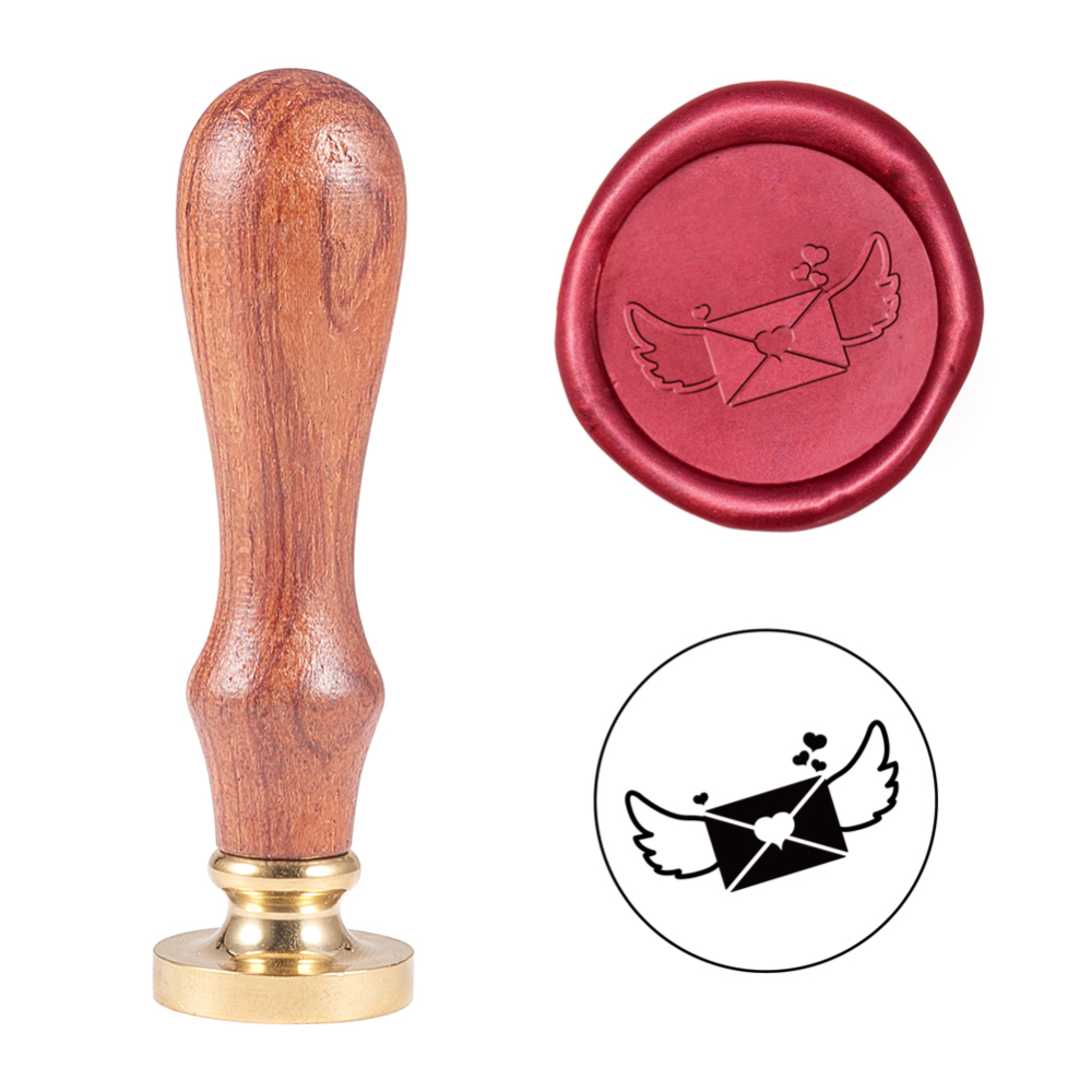Siegelstempel Kuvert m. Flügel 