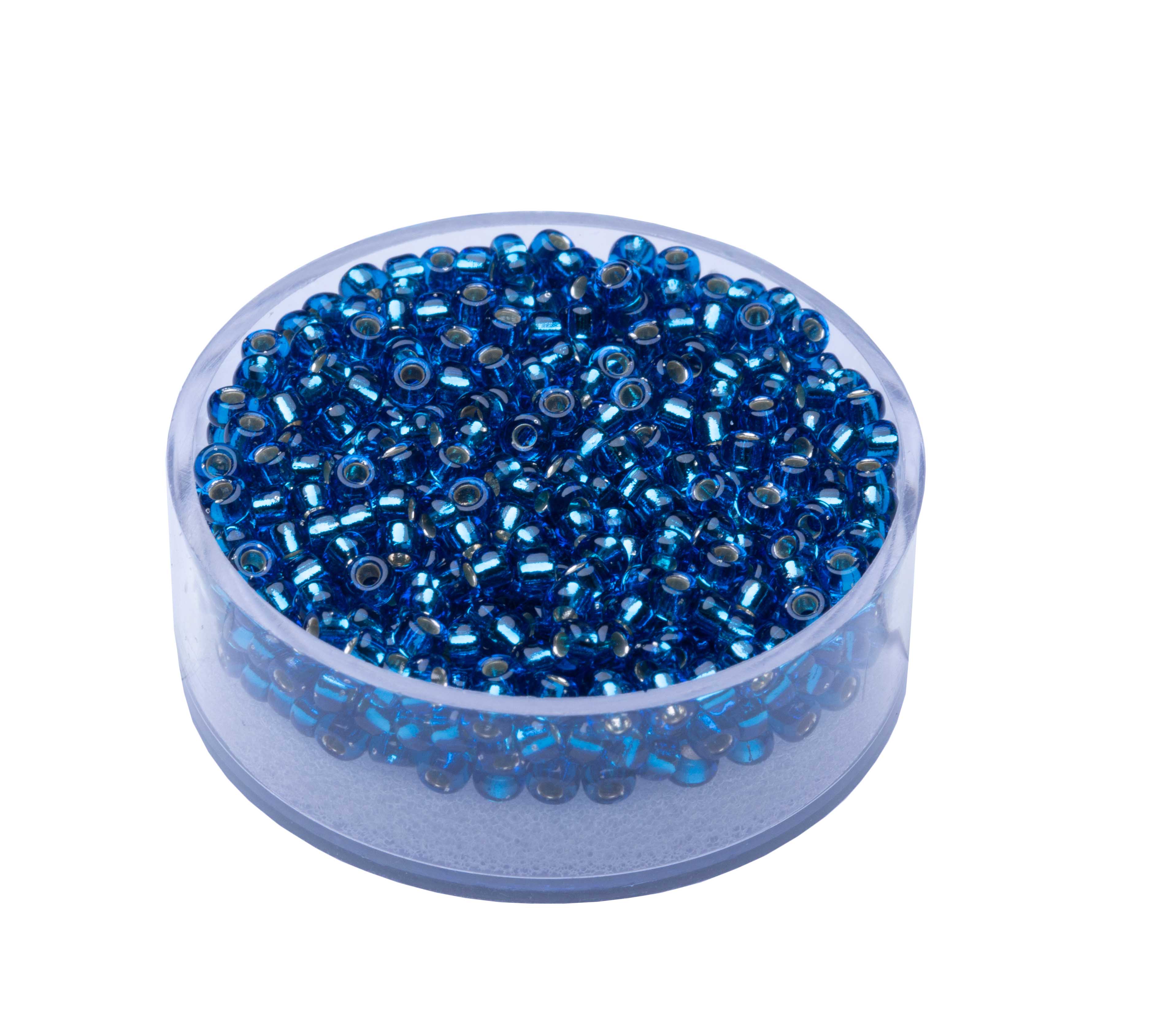 Miyuki Rocailles 2,5 mm, 12g, Silverlined Turquoise