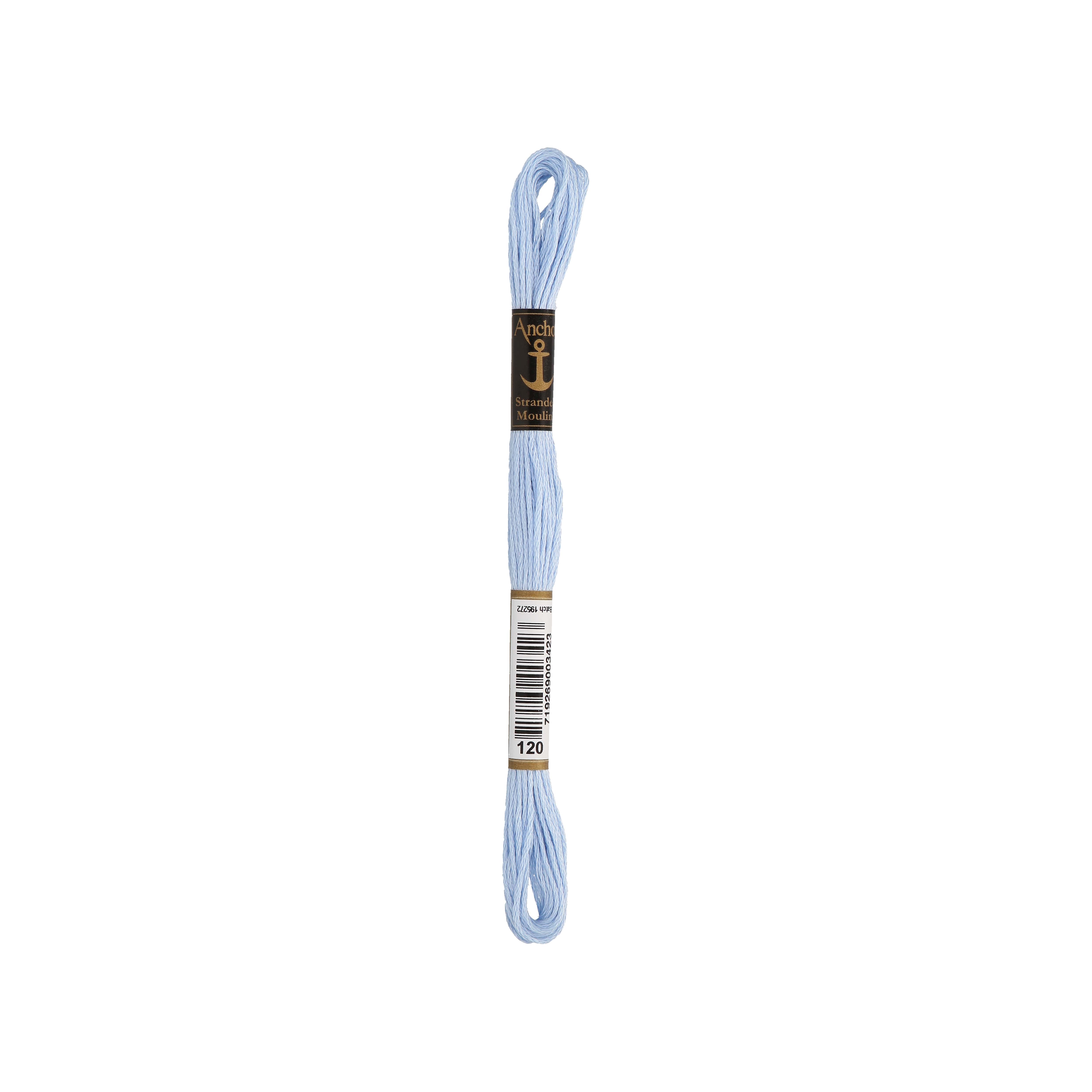 Anchor -Stranded Mouliné-Garn PASTELLBLAU Sticktwist 6-fädig 100% Baumwolle 8m Anchor -Stranded Mouliné-Garn PASTELLBLAU Sticktwist 6-fädig 100% Baumwolle 8m