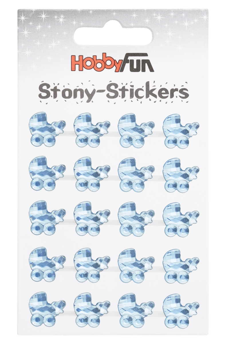 Stony-Sticker Kinderwagen 20Stück/Bogen Strasssticker