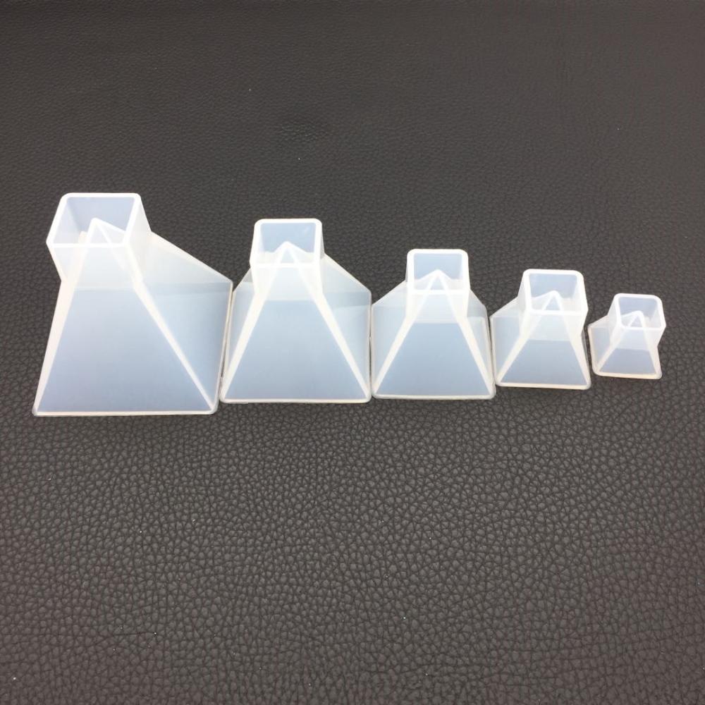 Silikonform Pyramiden 5-teiliges Set/Größen, Trapezoid, Gießform für Harz
