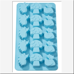 Gießform Seife, Silikonform, Fuchs-Pilz-Igel 3,5cm Silikongießform Casting Mould