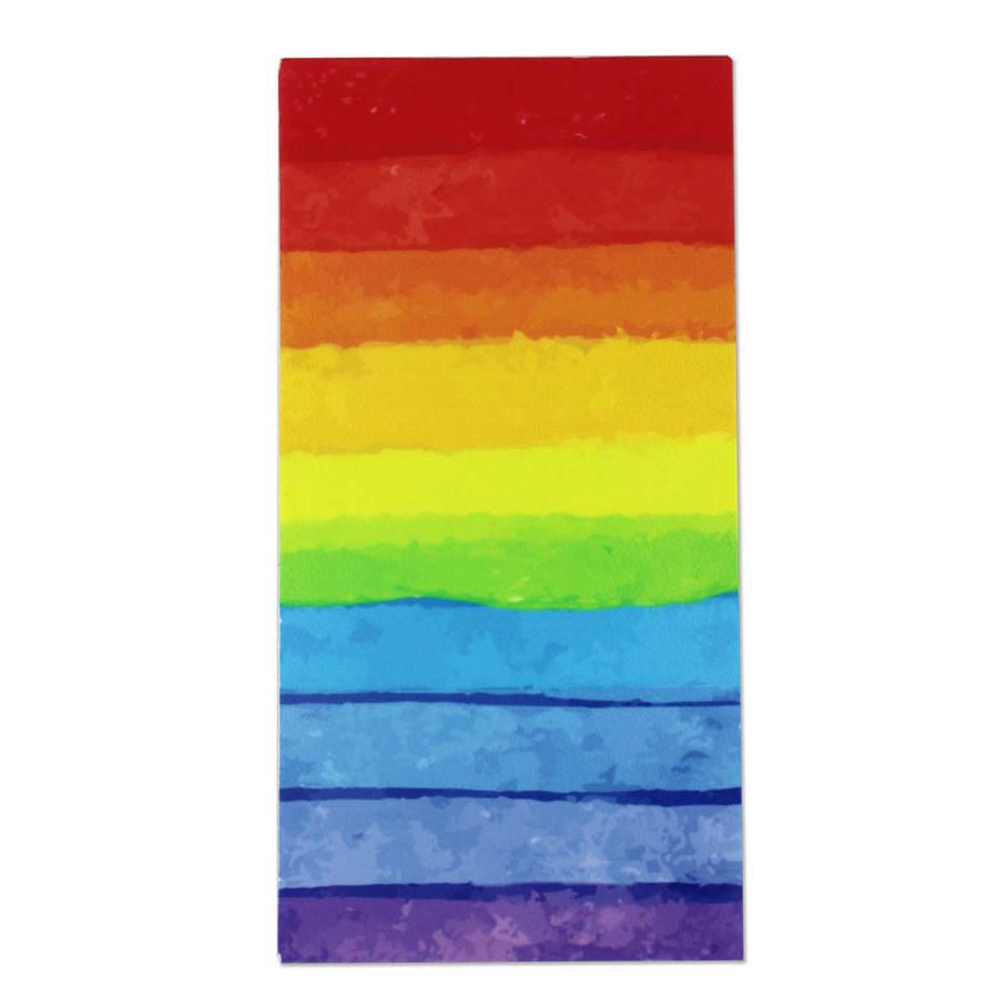 Verzierwachsplatte Regenbogen quer gestreift bunt 200x100x0,5mm 1 Bogen