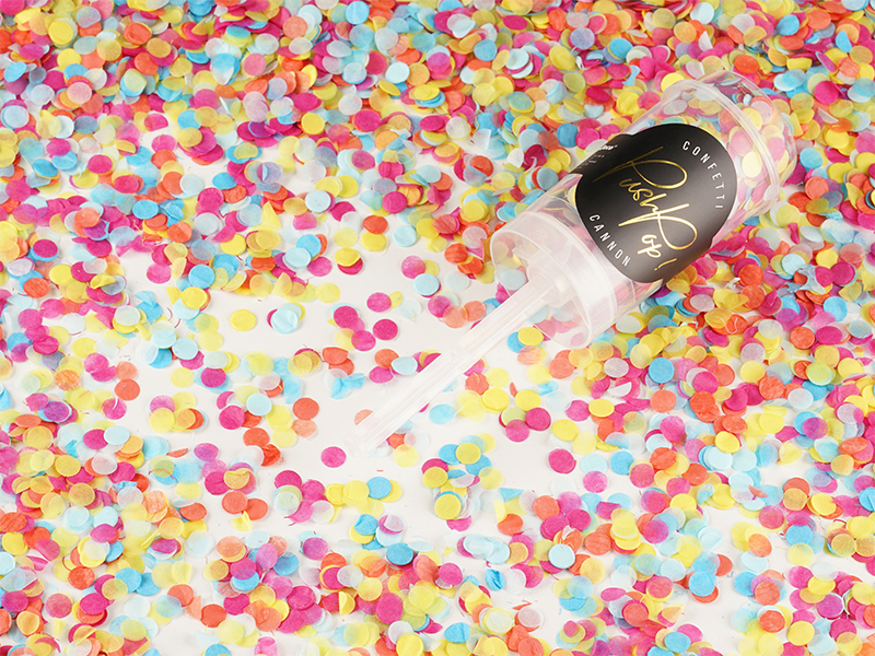 Confetti Cannon Push Pop Konfettikanone 18x48cm